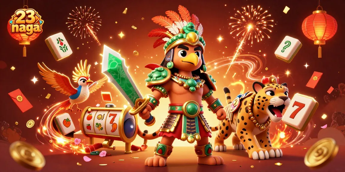 Join 23naga's vibrant online casino adventure with exciting slot reels and enchanting characters.