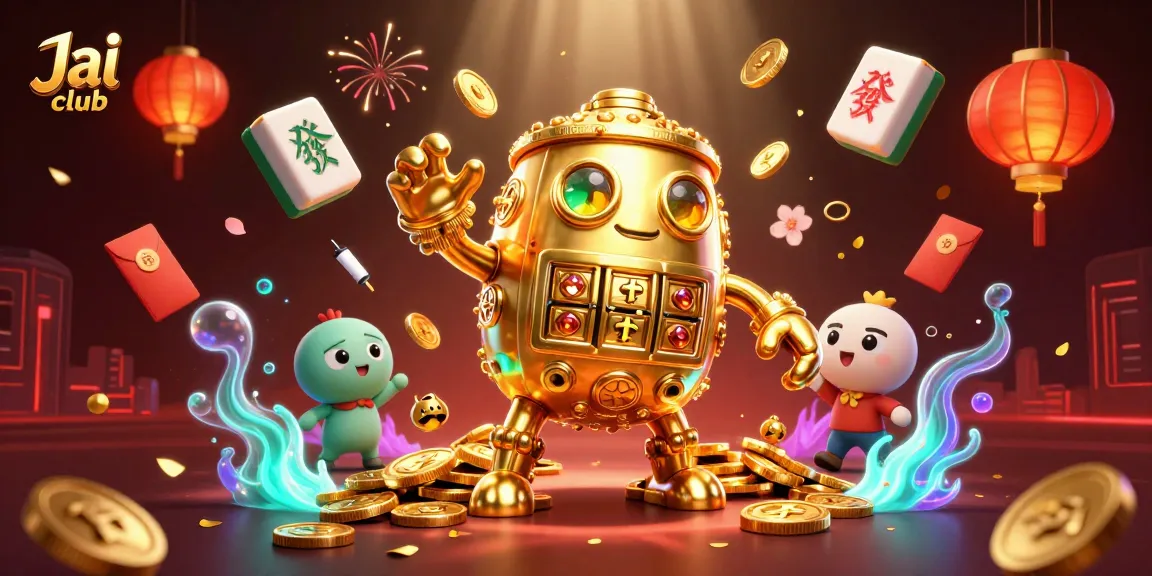 Win big at Jai club with an enchanting 3D scene of golden treasures and festive elements.