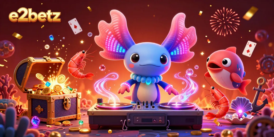 Experience winning moments at e2betz with vibrant underwater gaming characters and rich casino elements.