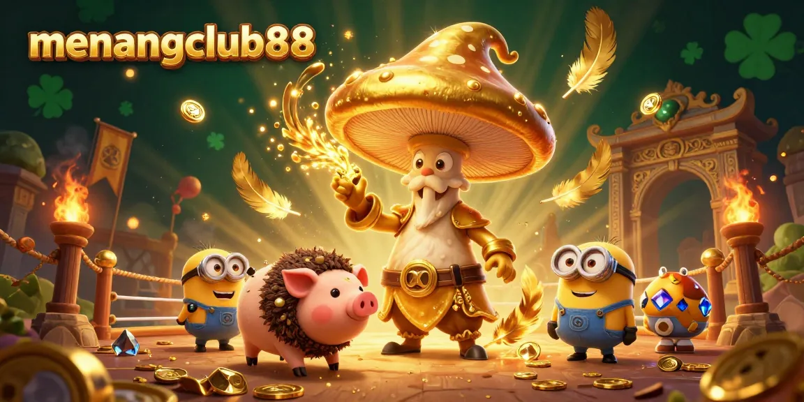 Casually winning with menangclub88 at this vibrant online casino illustration, showcasing rich gaming elements.