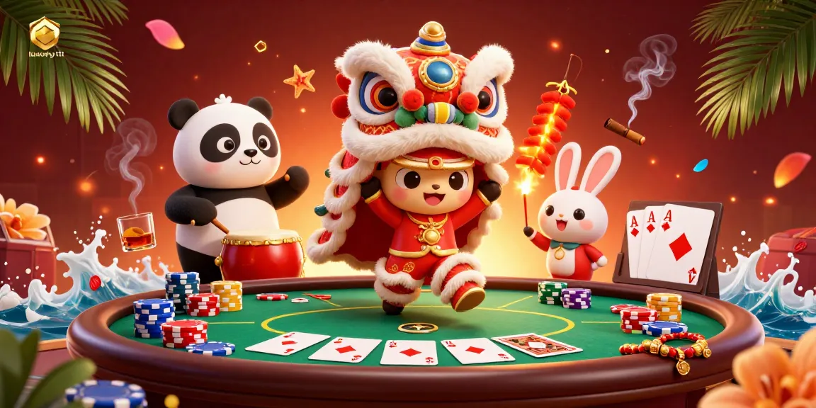 Experience engaging gameplay in luxury111, featuring interactive characters and dynamic poker elements in a vibrant casino scene.
