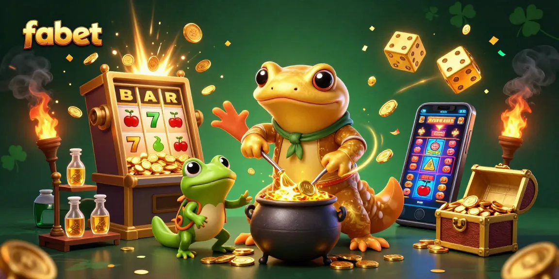 Experience the thrill of fabet with slots bursting with gold in a magical casino scene.