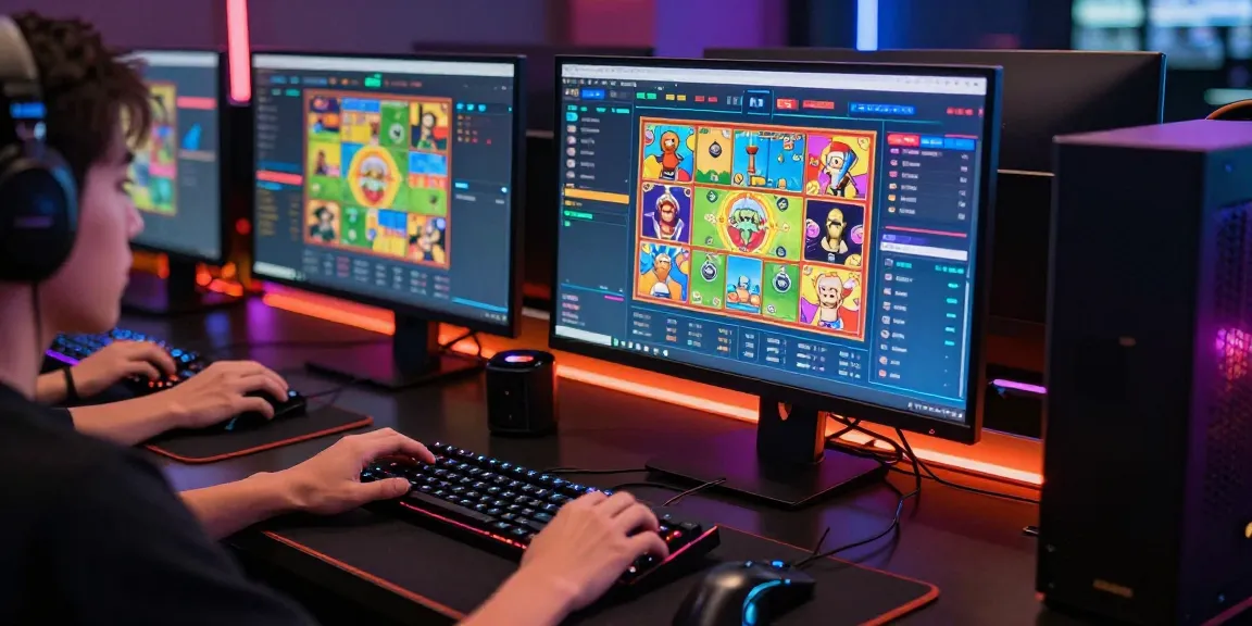 Togel88 Me Login during an exciting online gaming session on a high-tech setup.