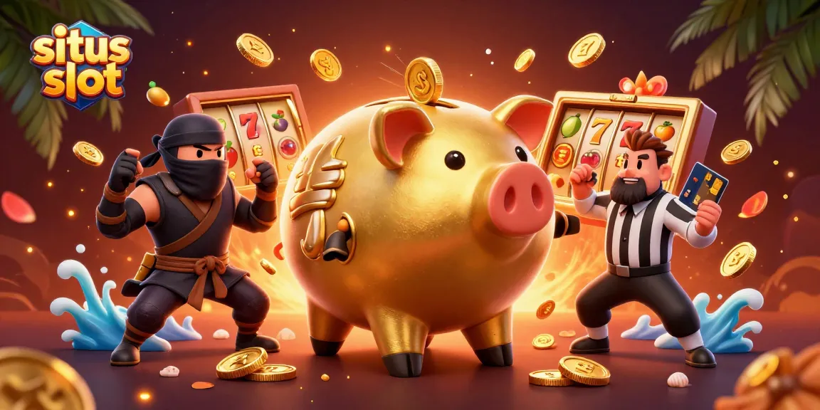 Melihat situs slot dengan karakter unik dalam ilustrasi kasino yang penuh warna.