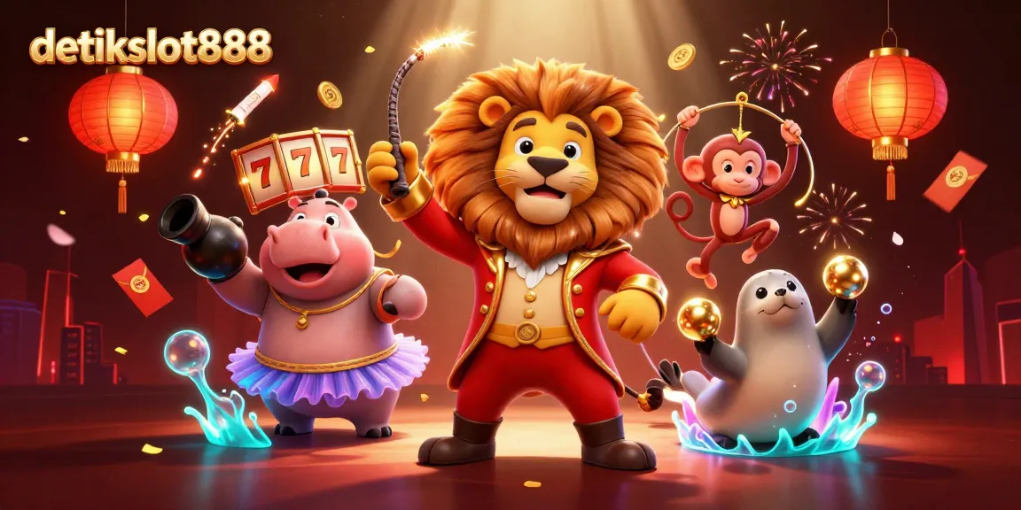 Experience the excitement of detikslot888 with vibrant casino-themed characters and dynamic game elements.