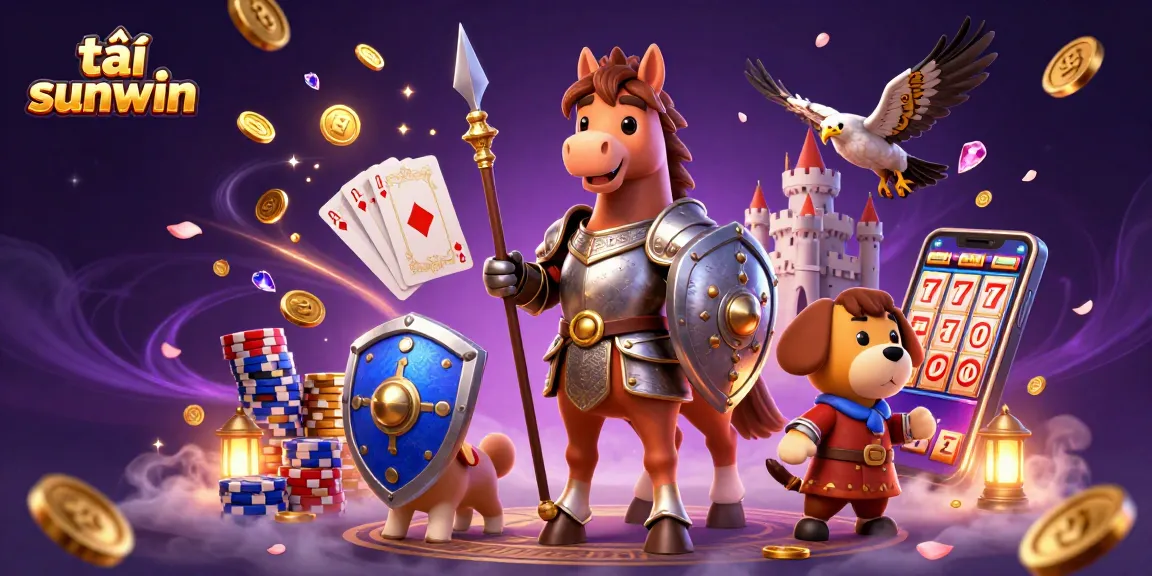 Engage in thrilling gameplay with tải sunwin as you revel in colorful poker chips and cascading coins.