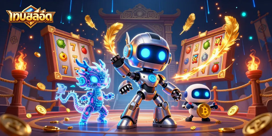 เกมสล็อต หมุนวงล้อโชคลาภในภาพการ์ตูนสามมิติที่มีสีสันสดใส