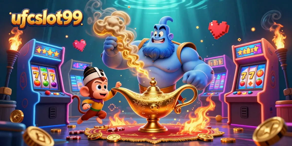 Experience thrilling gaming action at ufcslot99 with vibrant characters and casino elements.