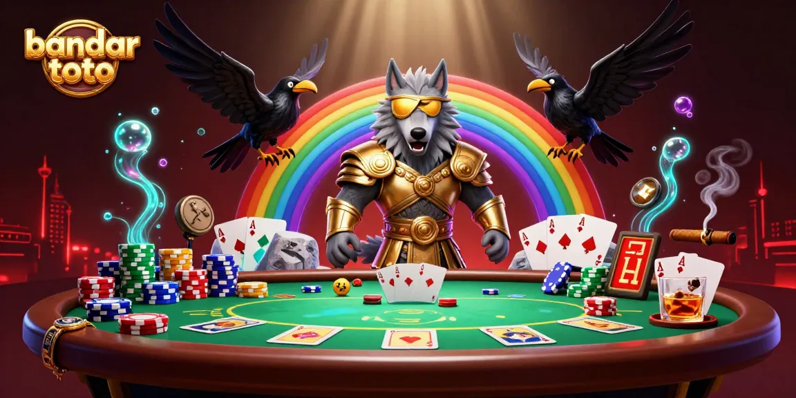 Experience thrilling gameplay at bandar toto with vibrant casino elements and mythical characters.