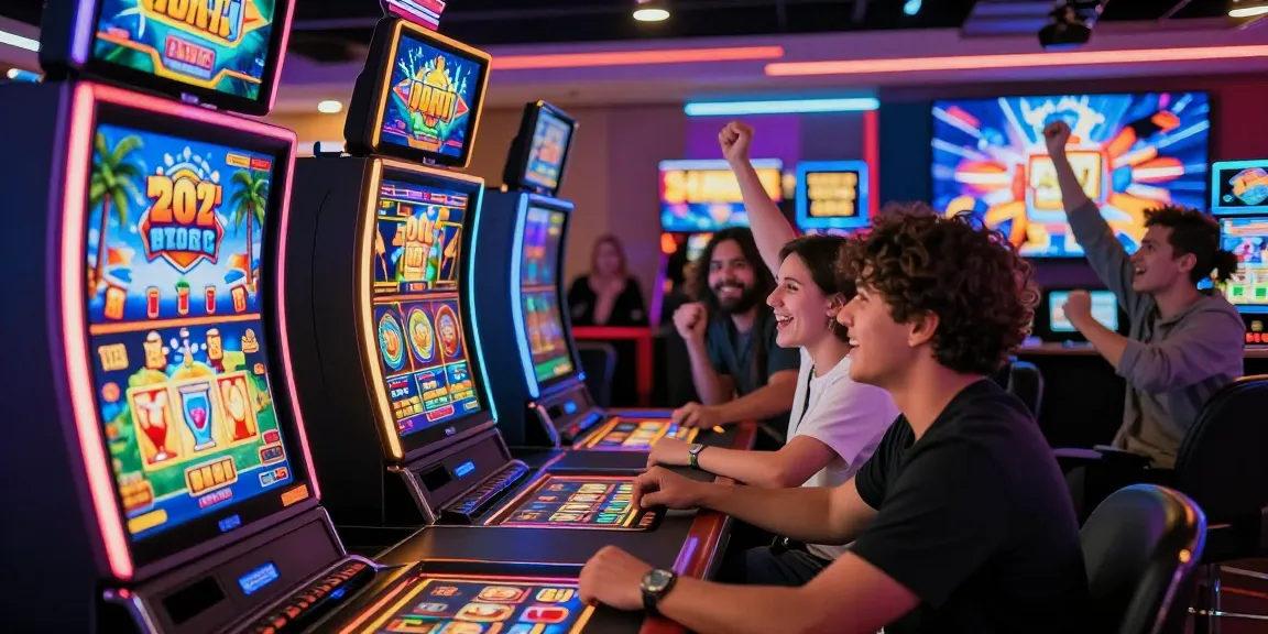 Permainan megawin88 slot online dengan pemain merayakan kemenangan di kasino virtual.