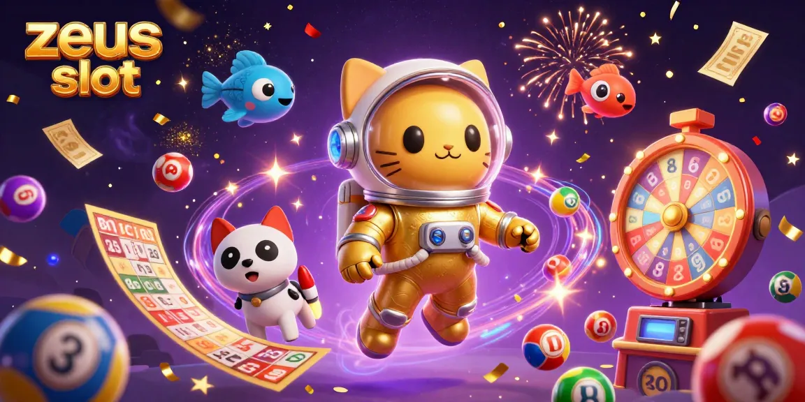 Engage with zeus slot and experience a thrilling cosmic adventure amid vibrant casino elements.