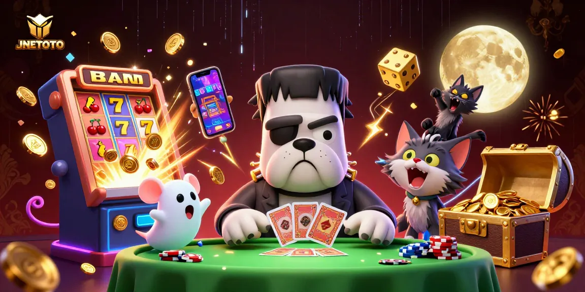 Menangkan jackpot di JNETOTO dengan suasana kasino yang penuh keceriaan dan energik.