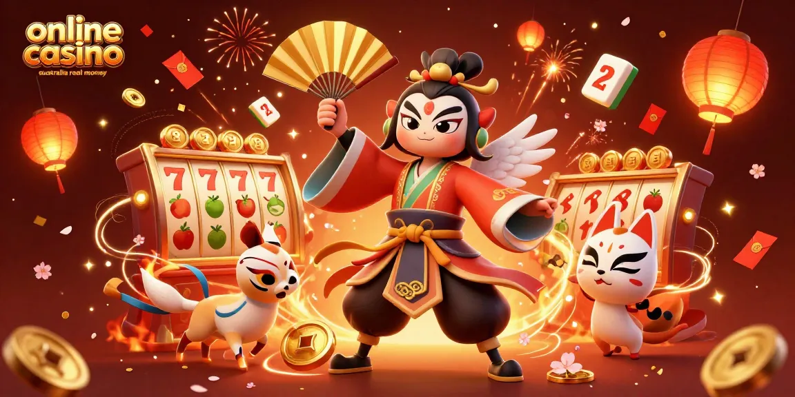 Experience the dynamic world of online casino australia real money gaming with vibrant characters and casino elements.