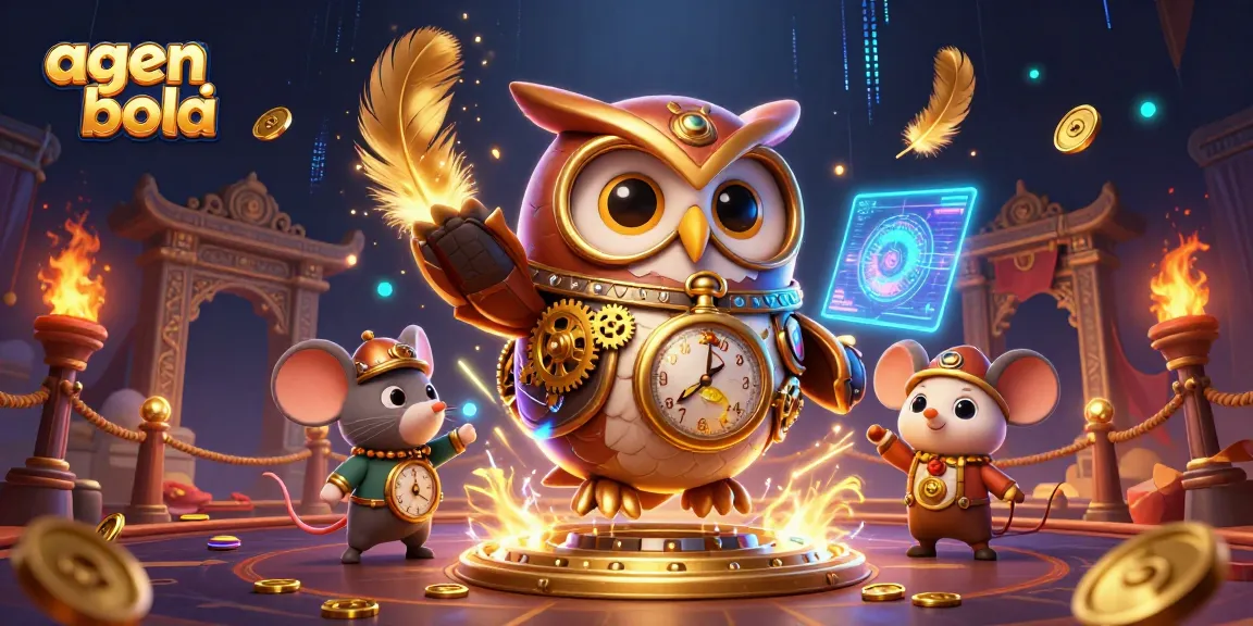 Engage in winning strategies with agen judi bola at a futuristic 3D casino scene.