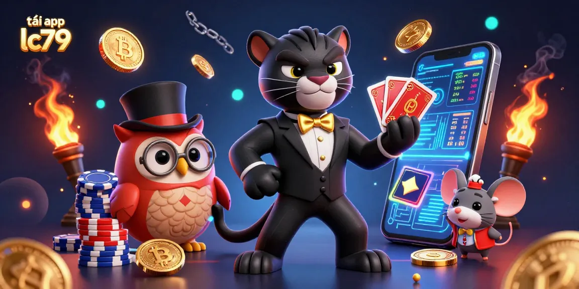 Chơi game tại tải app lc79 với những nhân vật hoạt hình hấp dẫn trong sòng bạc 3D.