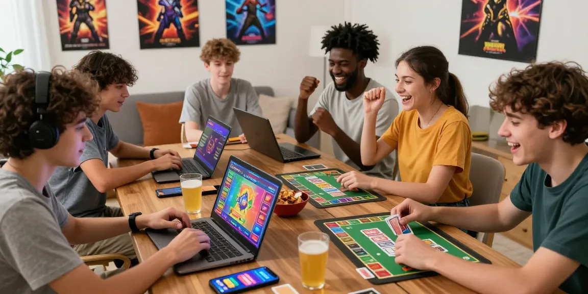 Engaged players having fun while playing card games online, experiencing the thrill of winning in vibrant gaming environment.