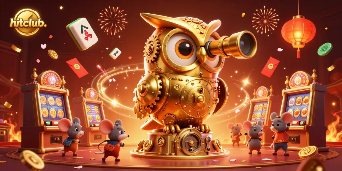 Experience thrilling gameplay at hitclub. with an exciting 3D casino illustration full of vibrant elements.
