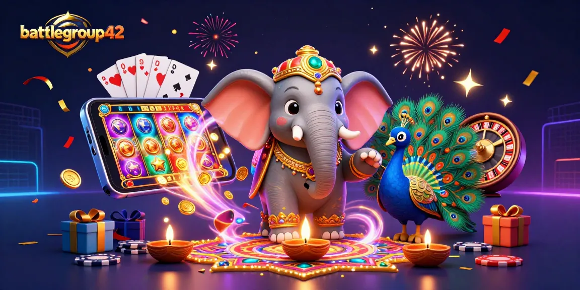 battlegroup42 brings excitement as playful characters celebrate gambling with vibrant casino elements.