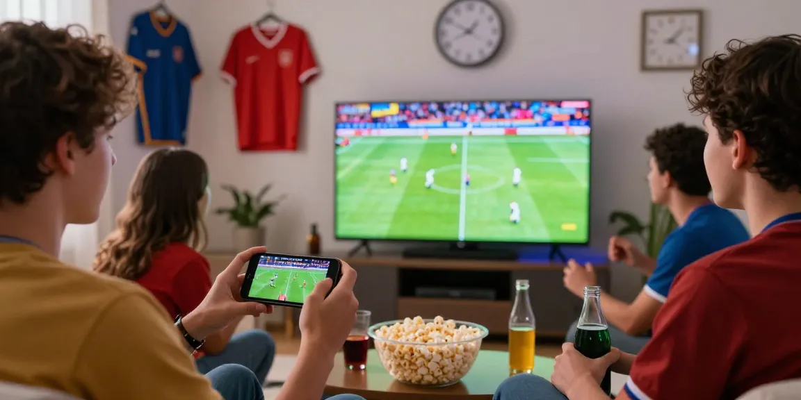 Enjoying a live match from ihdsports.com with friends in a lively living room.