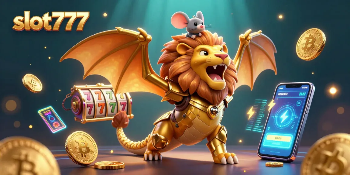 Engage with slot777 and win big with vibrant 3D illustration showcasing excitement of online slots.