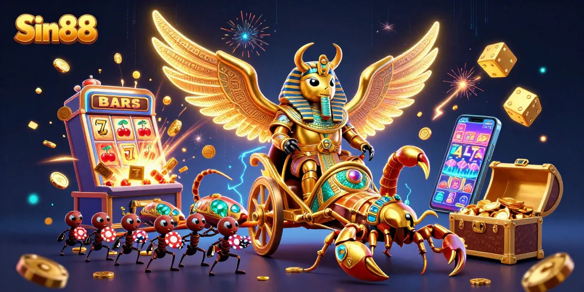Experience thrilling gaming at Sin88 with dynamic casino elements and rich, vibrant visuals.