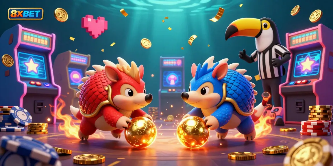 Experience thrilling gameplay with 8XBET as pangolins compete in a vibrant casino setting